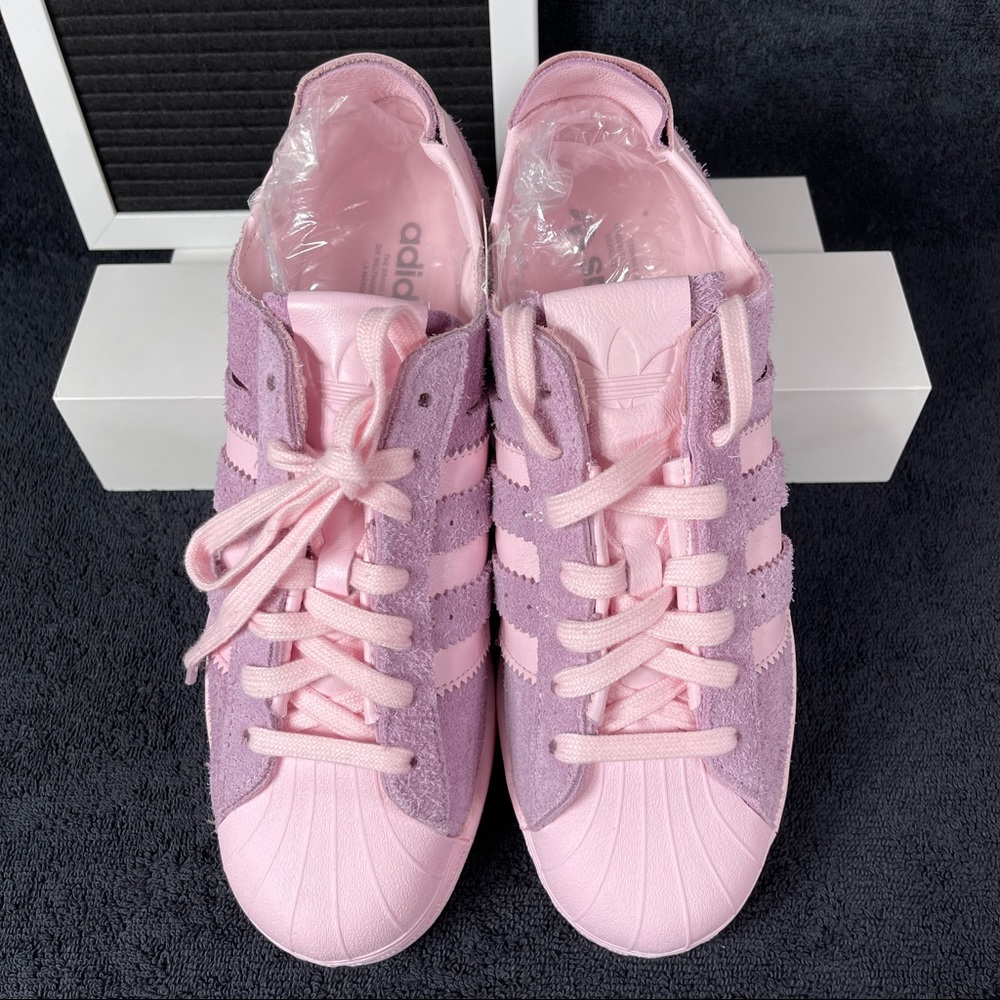 ADIDAS SUPERSTAR MINIMALIST ICONS CLEAR PINK WOMENS SHOES SIZE 9 PURPLE MENS 8 N - Picture 2 of 10